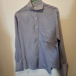 Valentino Egyptian Combed Cotton Patterned Button Up Shirt 14.5 / 32-33